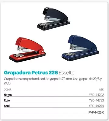 Esselte - Grapadora Petrus 226
