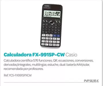 CASIO - Calculadora FX-991SP-CW