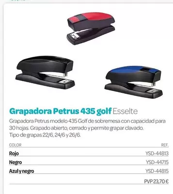 Esselt - Grapadora Petrus 435 Golf