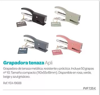 Apli - Grapadora Tenaza