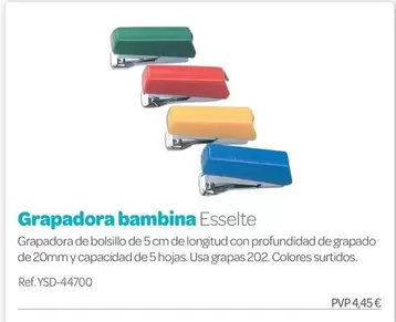 Esselte - Grapadora Bambina