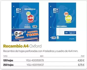 Oxford - Recambio A4