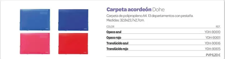 Dohe - Carpeta Acordón Dohje