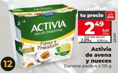 Danone - Activia De Avena Y Nueces 