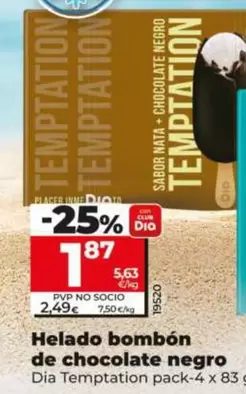 Dia Temptation - Helado Bombón De Chocolate Negro 