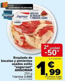 Angomar - Ensalada De Bacalao Y Pimientos Asados Estilo "Esgarraet"