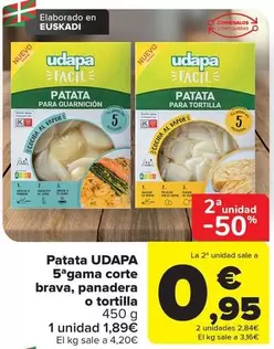 Udapa - Patata 5a Gama Corte Brava, Panaderia O Tortilla