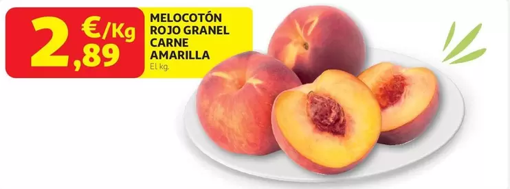 Melocoton Rojo Granel Carne Amarilla