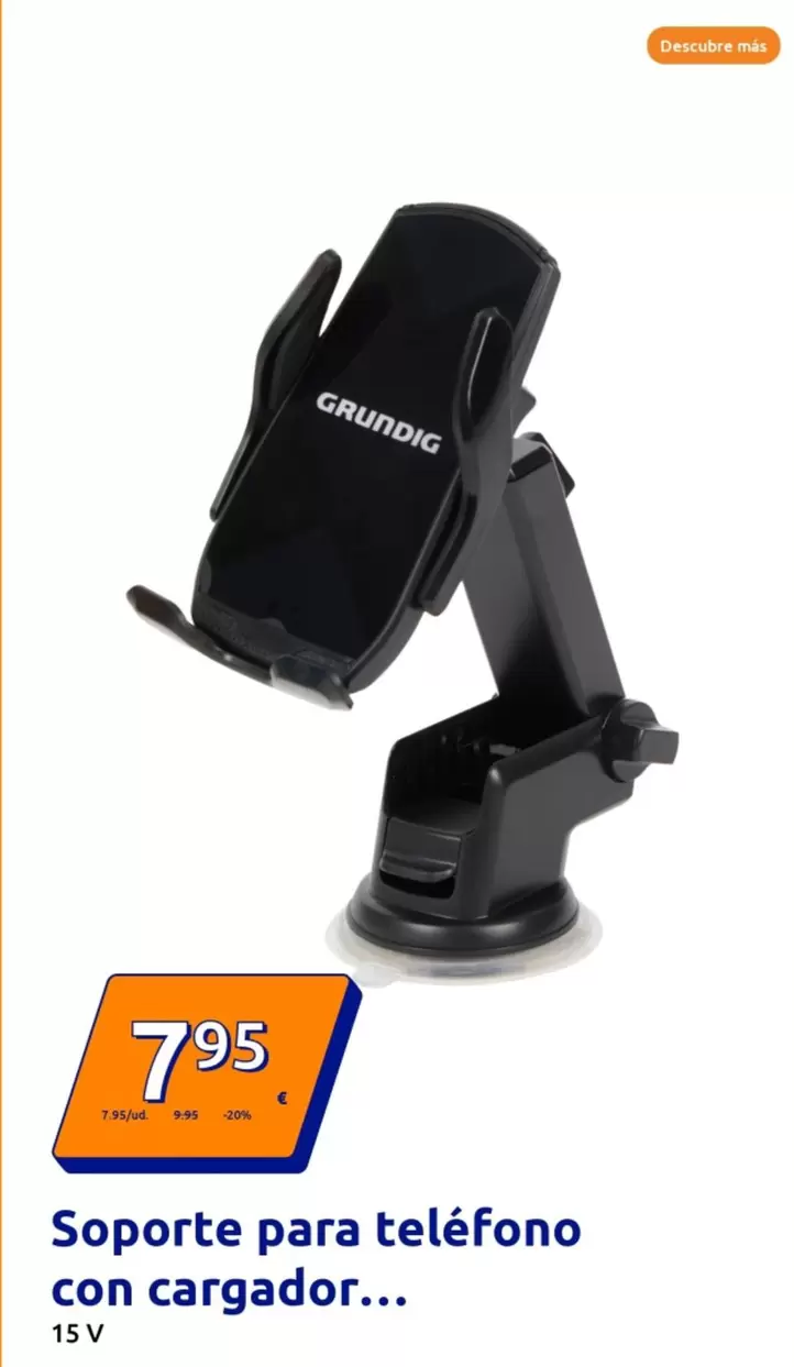 Grundig - Soporte Para Teléfono Con Cargador