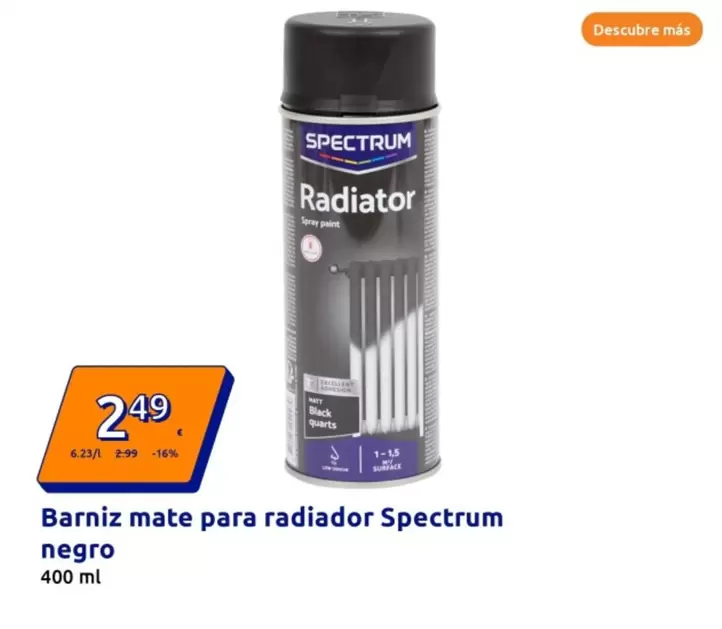 Spectrum - Barniz Mate Para Radiador Negro