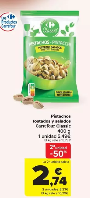 carrefour - Pistachos Tostados Y Salados