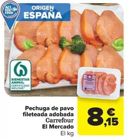 carrefour - Pechuga De Pavo Fileteada Adobada
