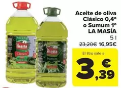 La Masía - Aceite De Oliva Clasico 0,4 O Sumum 1
