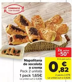 Napolitana De Xocolata O Crema