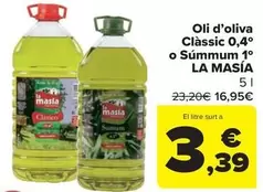 La Masía - oli d'oliva classic 0,4 o swmumm 1