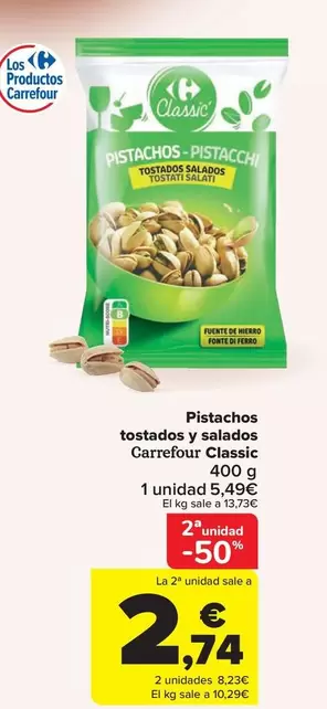 carrefour - Pistachos Tostados Y Salados Classic