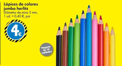 Herlitz - Lápices De Colores Jumbo 