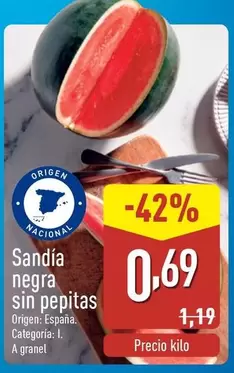 Sandia Negra Sin Pepitas