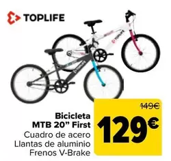 Toplife - Bicicleta MTB 20" First