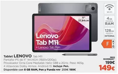 Lenovo - Tablet Tab M11