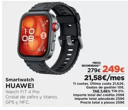 Huawei - Smartwatch Watxh Fit 4 Pro