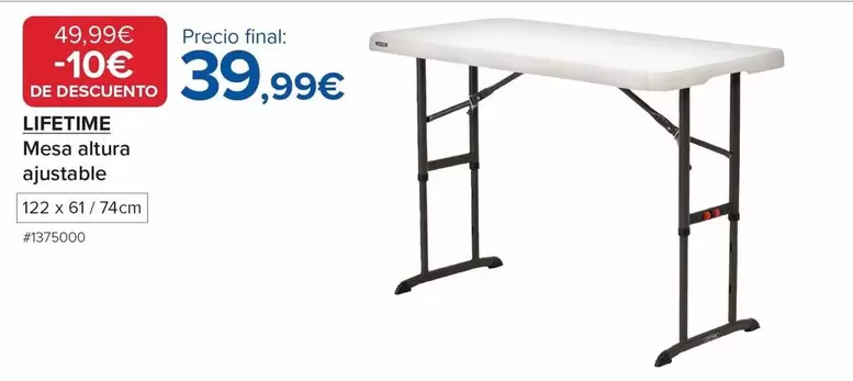 Lifetime - Mesa Altura Ajustable