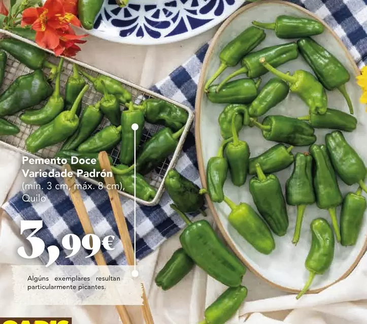 Pemento Doce Variedade Padron