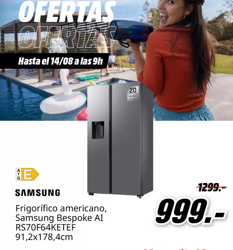 Samsung - Frigorifico Americano,  Bespoke AI RS70F64KETEF