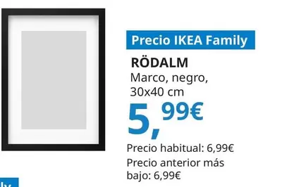Rodalm - Marco, Negro, 30x40 Cm