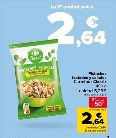 Carrefour Classic - Pistachos Tostados Y Salados  
