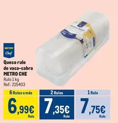 Metro Chef - Queso Rulo De Vaca Cabra