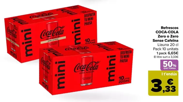 Coca-cola - Refrescos Original, Zero O Zero Sin Cafeina