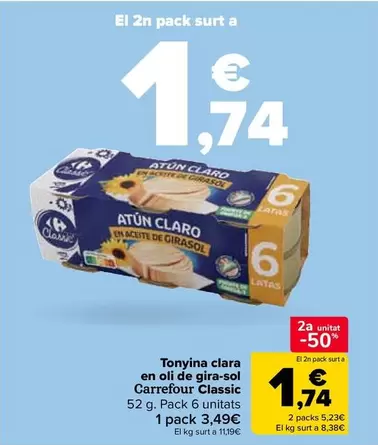Carrefour Classic - Atún Claro En Aceite De Girasol