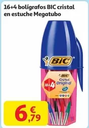 BIC - 16+4 Boligrafos Cristal En Estuche Megatubo