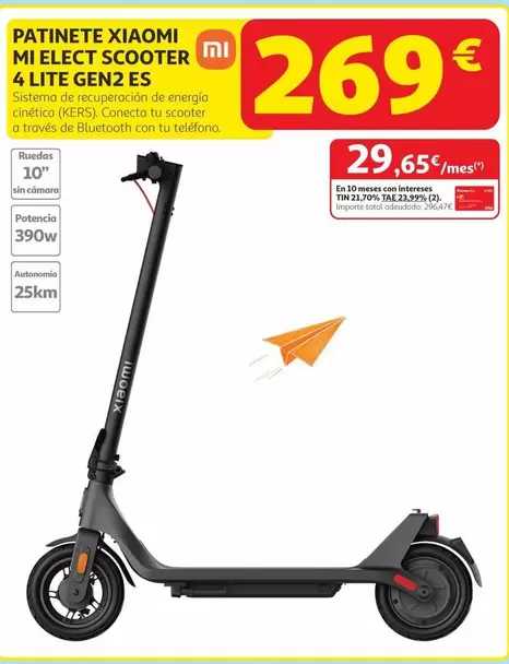 Xiaomi - Patinete Mi Elect Scooter 4 Lite Gen2 Es