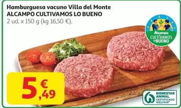 Alcampo - Cultivamos Lo Bueno Villa Del Monte Hamburguesa Vacuno