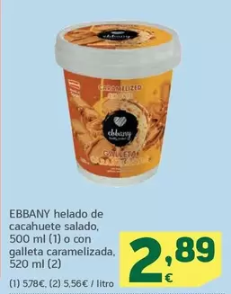 Erbany - Helado De Cacahuete Salado, O Con Galleta Caramelizada