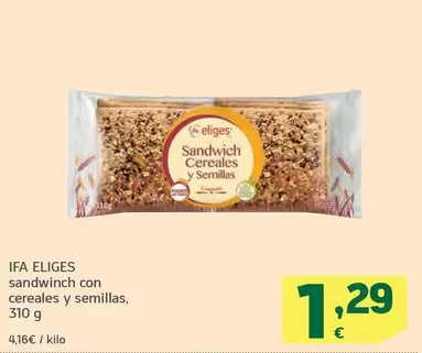 Ifa Eliges - Sandwich Con Cereales Y Semillas