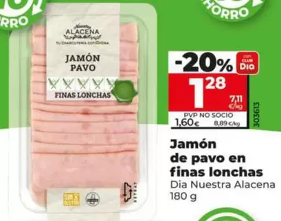 Dia Nuestra Alacena - Jamón De Pavo En Finas Lonchas 