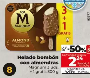 Magnum - Helado Bombón Con Almendras 