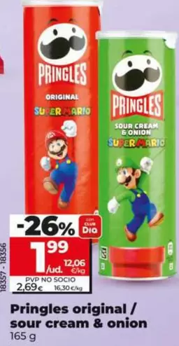 Pringles - Original / Sour Cream & Onion 
