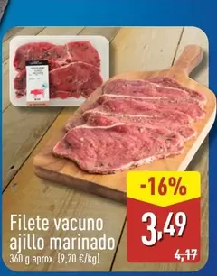 Filete Vacuno Ajillo Marinado