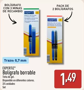 Expertiz - Boligrafo Borrable