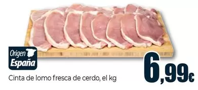 Cinta De Lomo Fresca De Cerdo