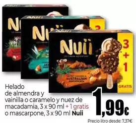 Nuii - Helado De Almendra Y Vainilla O Caramelo Y Nuez De Macadamia O Mascarpone
