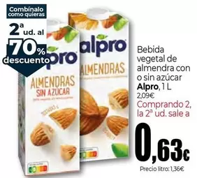 Alpro - Bebida Vegetal De Almendra Con O Sin Azucar