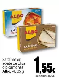Albo - Sardinas En Aceite De Oliva O Picantonas