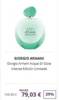 Giorgio Armani - Acqua Di Gioia Intense Edición Limitada