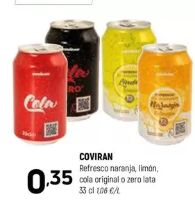 coviran - Refresco Naranja, Limón, Cola Original O Zero Lata