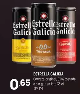 Estrella Galicia - Cerveza Original, 0,0% Tostada O Sin Gluten